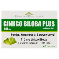 Domowa Apteczka Ginkgo Biloba Plus 115 mg 48 tabletek