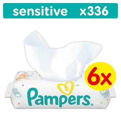 Chusteczki Pampers Sensitive, 6 x 56 szt