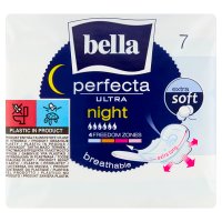 Bella Perfecta Ultra Night Extra Soft, podpaski ze skrzydełkami, 7 sztuk