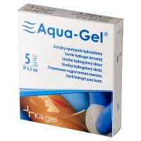 Aqua-Gel, opatrunek hydrożelowy, średnica 6,5 cm, 5 sztuk