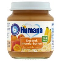 Humana 100% Organic Deserek,morela-banan, 125 g