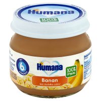 Humana 100% Organic, Banan, 80 g