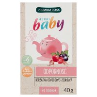 Herbi Baby, herbatka Przeziębienie, dla dzieci i niemowląt od 6 miesiąca życia, 20 saszetek