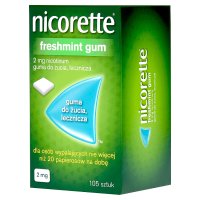 Nicorette Freshmint Gum 2 mg 105 szt. bez cukru