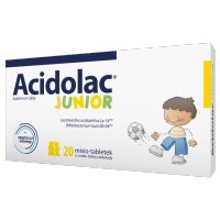 Acidolac Junior  misio-tabletka o smaku białej czekolady 20 sztuk