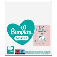 Pampers Sensitive chusteczki nawilżane 15 x 80 sztuk (15-pack)