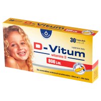 D-Vitum 800 j.m.  dla wcześniaków i dzieci od 1 roku życia 30 kapsułek twist-off