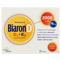 Biaron D3+K2, 30 kapsułek miękkich