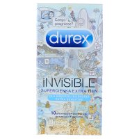 Durex, prezerwatywy lateksowe Invisible Emoji, super cienkie, 10 sztuk
