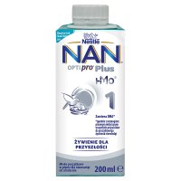 Nestle Nan Optipro Plus HM-O 1, mleko początkowe, od urodzenia, płyn, 200ml