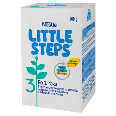 Nestle Little Steps 3, mleko modyfikowane, dla niemowląt po 1 roku życia, 600 g
