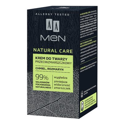 AA Men Natural Care krem przeciwzmarszczkowy 50 ml