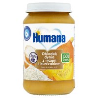 Humana 100% Organic Obiadek,dynia z ryż.i kurczakiem, 190 g