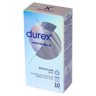 DUREX INVISIBLE Prezerwatywy dla większej bliskości 10 sztuk