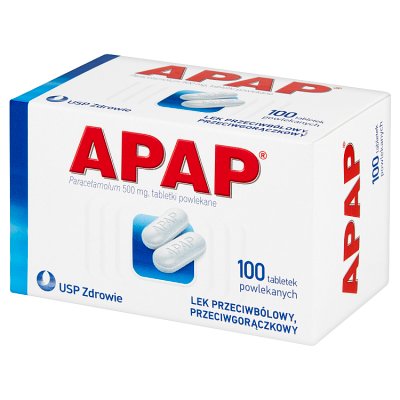 Apap 500 mg, 100 tabletek