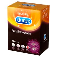 Durex prezerwatywy lateksowe Fun Explosion Mix, 40 sztuk