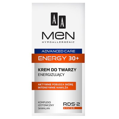 AA Men Adventure Care Krem do twarzy Energy 30+ energizujący  50ml