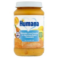 Humana 100% Organic Obiadek,marchew.z ziemniak.i łosos,190 g