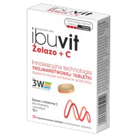 Ibuvit Żelazo + C,  30 trójwarstwowych tabletek o kontrolowanym uwalnianiu