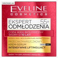 Eveline Expert Odmłodzenia - przeciwzmarszczkowy krem-serum intensywnie liftingujący na dzień i na noc 55+ 50 ml
