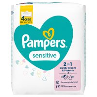 Pampers chusteczki nawilżane Sensitive 4 x 80 szt (4-pack)