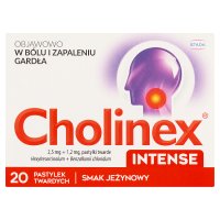 Cholinex Intense  20 pastylek o smaku jeżynowym