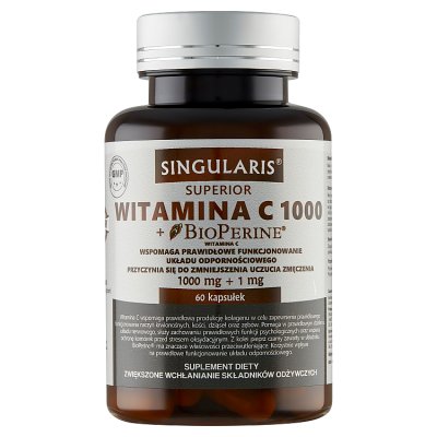 Singularis Witamina C 1000 + Bioperine, 60 kapsułek