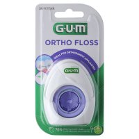 SUNSTAR GUM OrthoFloss nić dentystyczna do aparatów ortodontycznych 50 odcinków