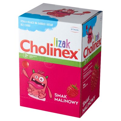 Cholinex, na ból gardła bez cukru, lizak, 1 sztuka