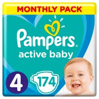 Pampers Active Baby 4 (9-14kg) 174 sztuk