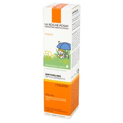 La Roche-Posay Anthelios Dermo-Pediatrics, ochronne mleczko do twarzy i ciała dla niemowląt i dzieci, SPF 50+, 50 ml