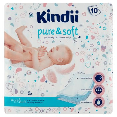 Kindii Pure & Soft Podkłady jednorazowe dla niemowląt 1op.-10szt
