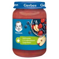Gerber, deserek, jabłuszka z truskawkami i jagodami, po 8 miesiącu, 190g
