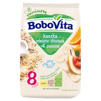 BoboVita Smaczna Kolacja kaszka mleczno-wielozbożowa wieloowocowa po 9 miesiącu 230 g