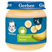 Gerber, delikatny banan, po 4 miesiącu, 125g