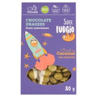 SUPER FUDGIO wegańskie draże czekoladowe BIO, 80 g