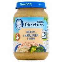 Gerber, Obiadek,smakowite brokuły z królikiem i ryżem,190g