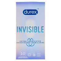 DUREX INVISIBLE Prezerwatywy dodatkowo nawilżane 10 szt.