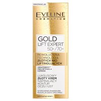 Eveline Gold Lift Expert 50+/70+ Luksusowy złoty krem napinający kontur oczu i ust 15ml