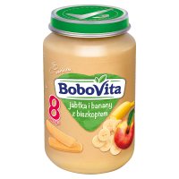 BoboVita, jabłka i banany z biszkoptem, 190 g
