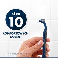 Gillette Blue 3 Comfort Slalom, maszynki do golenia dla mężczyzn, 3 ostrza, 3 sztuki