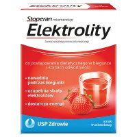 Elektrolity (smak truskawkowy) 7 saszetek z proszkiem do sporządzenia zawiesiny