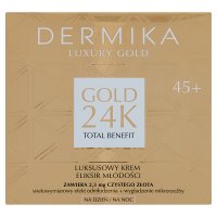 Dermika Luxury Gold 24K Total Benefit 45+ Luksusowy Krem - Eliksir Młodości na dzień i noc 50ml