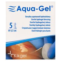 Aqua-Gel, opatrunek hydrożelowy, średnica 6,5 cm, 5 sztuk