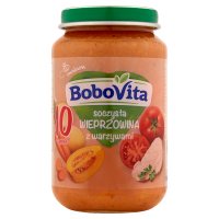 BoboVita, soczysta wieprzowina z warzywami, 190 g