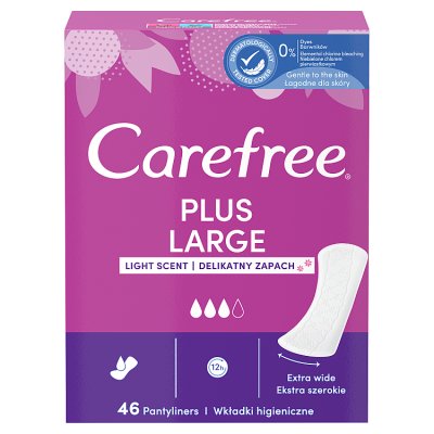 Carefree Plus Large Wkładki higieniczne Light Scent - delikatny zapach 1op.-46szt