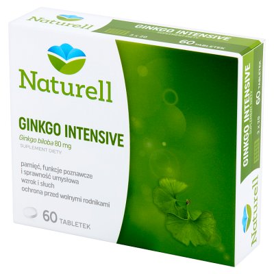 Naturell Ginkgo Intensive, 60 tabletek
