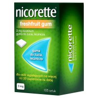 Nicorette FreshFruit bez cukru 2 mg 105 szt.