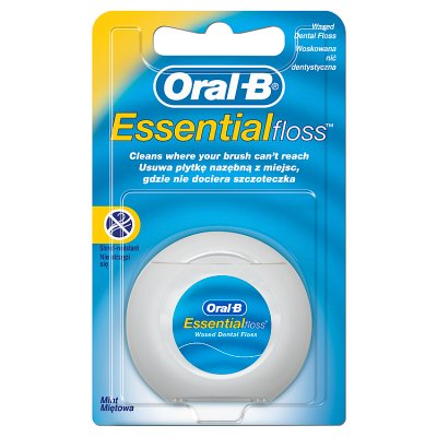 ORAL-B ESSENTIAL FLOSS Nić dentystyczna woskowana, miętowa 50 m