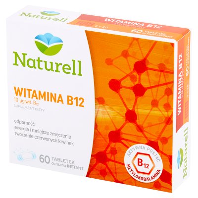 Naturell Witamina B12, 60 tabletek do ssania